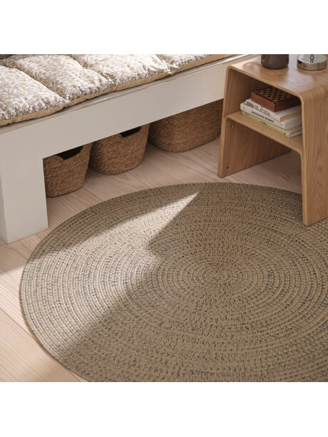 Alfombra BUESTARR Ø120 natural/gris Alfombra BUESTARR Ø120 natural/gris