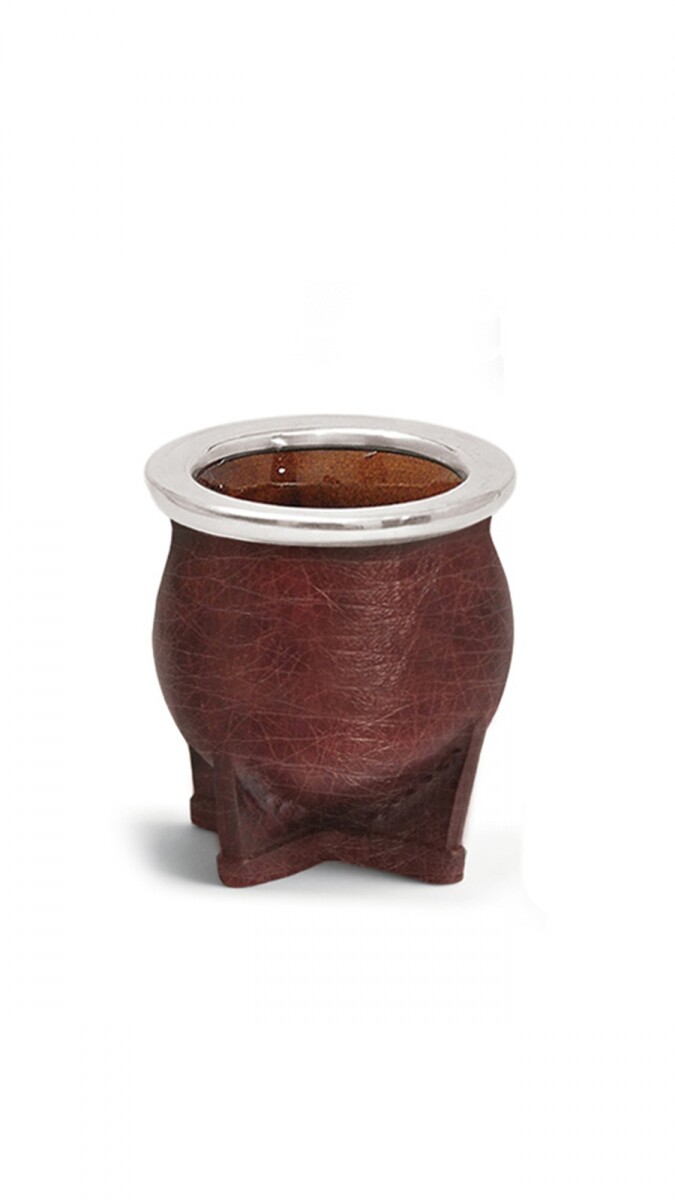 MATE DE CERÁMICA CHICO DELTA - QUEBRADO CHOCOLATE 