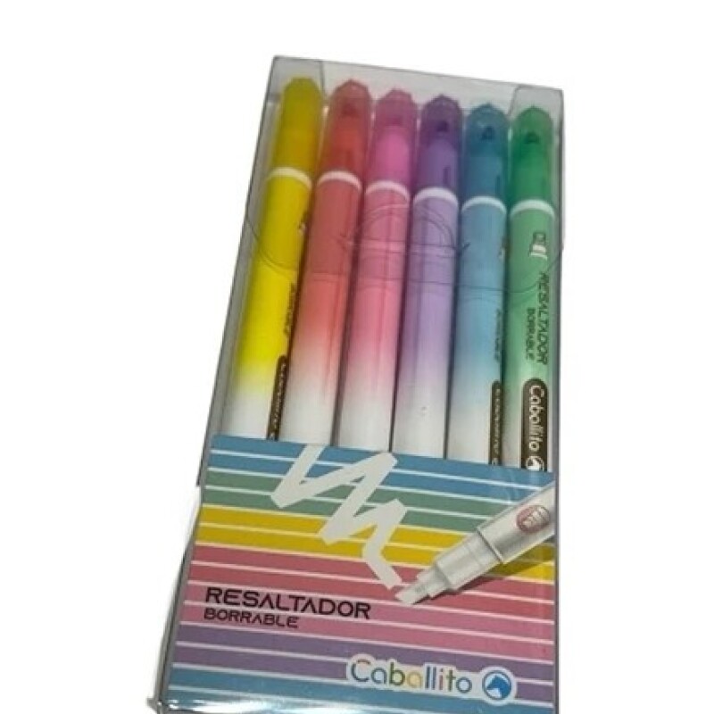 Resaltador Caballito Borrable Estuche 6 Resaltador Caballito Borrable Estuche 6