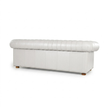 Sofá Chesterfield Novo - Cuero Básico - 3 cuerpos Blanco - (Preventa)
