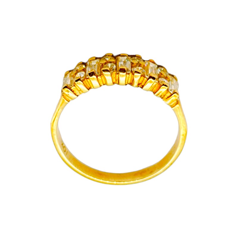 Anillo-Oro bajo-Piedras circonias-AN8034 conpiedra