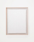 Cuadro abstracto Olvin de papel reciclado blanco con relieves hechos a mano 94 x 74 cm