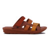 Sandalia Country Mujer Tres Tiras Dorado-multicolor