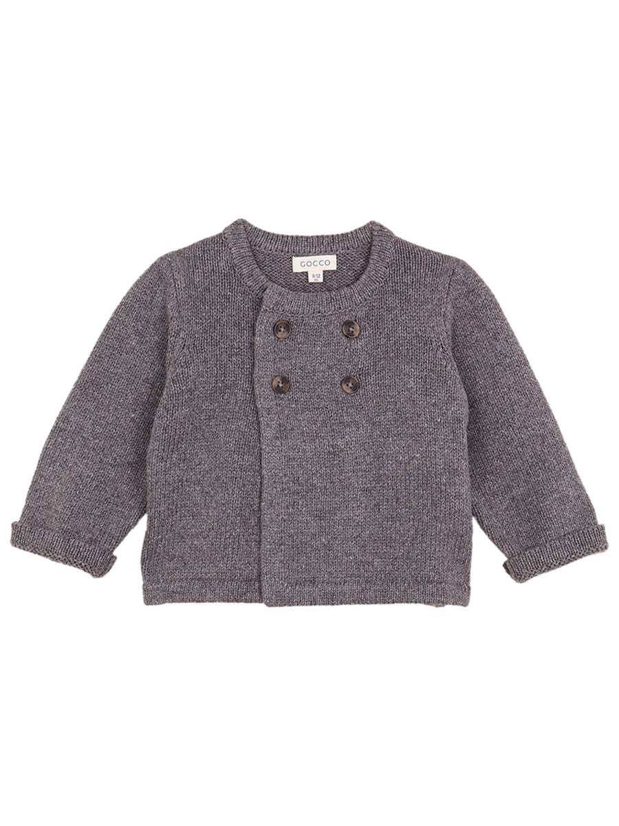 Chaqueta De Punto G Gris Melange