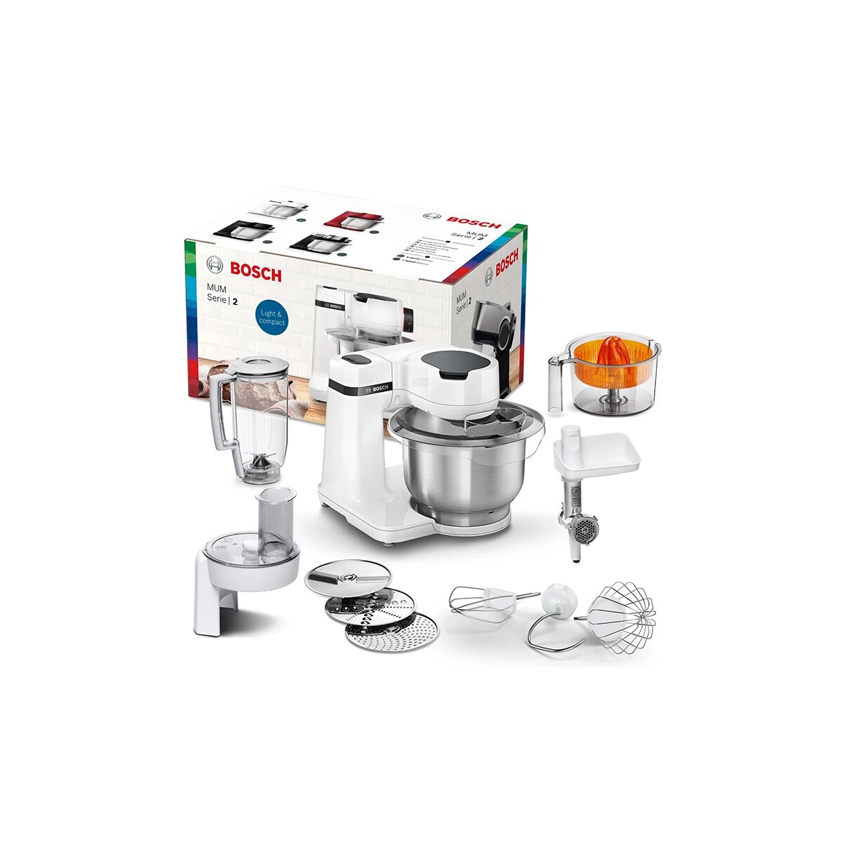 Robot de cocina Bosch MUMS2EW40 Blanco c/acc 