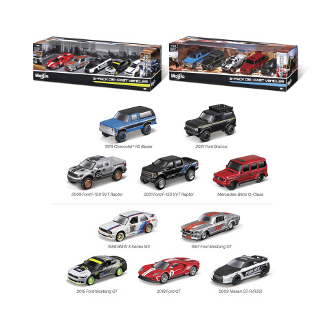 Set x 5 Vehículos Todoterreno Maisto Escala 1:64 Diseños Surtidos U