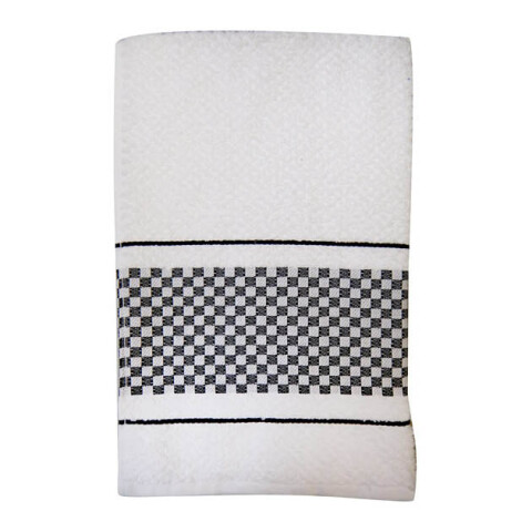 Repasador Dohler Victoria de tela Jacquard BCO/NEGRO