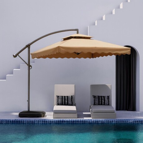 Sombrilla Roma Cuadrada Caqui 2,50m x 2,50m Sombrilla Roma Cuadrada Caqui 2,50m x 2,50m