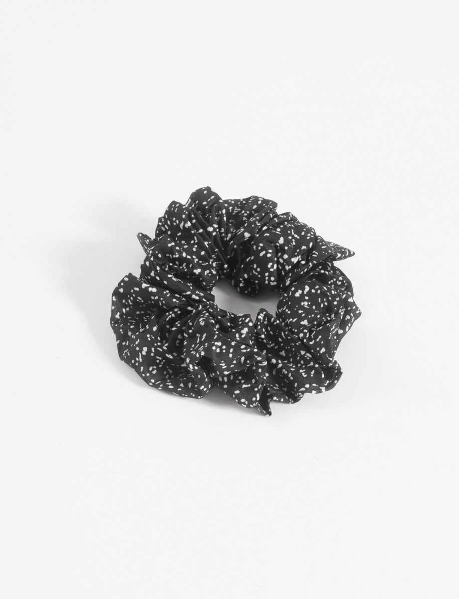 Gomita scrunchie manchas - negro 