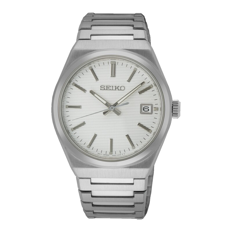 Reloj Seiko SUR553P1 para hombre con correa de acero Plateado