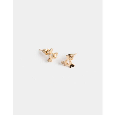 Aros Pasantes Mariposas Dorado