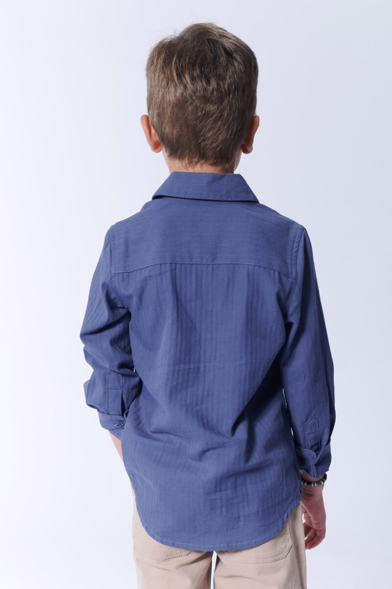 Camisa espiga Azul