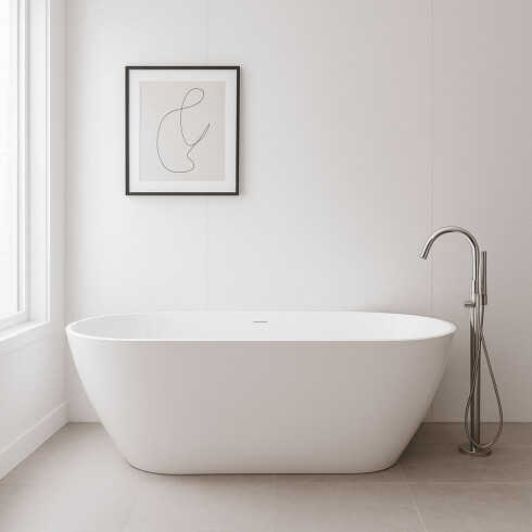 BAÑERA DE 180X80X60 BLANCO BRILLO INCLUYE DESAGUE BLANCO