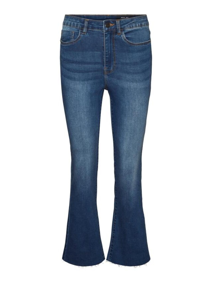 Jeans Sallie Mini Flare - Medium Blue Denim 