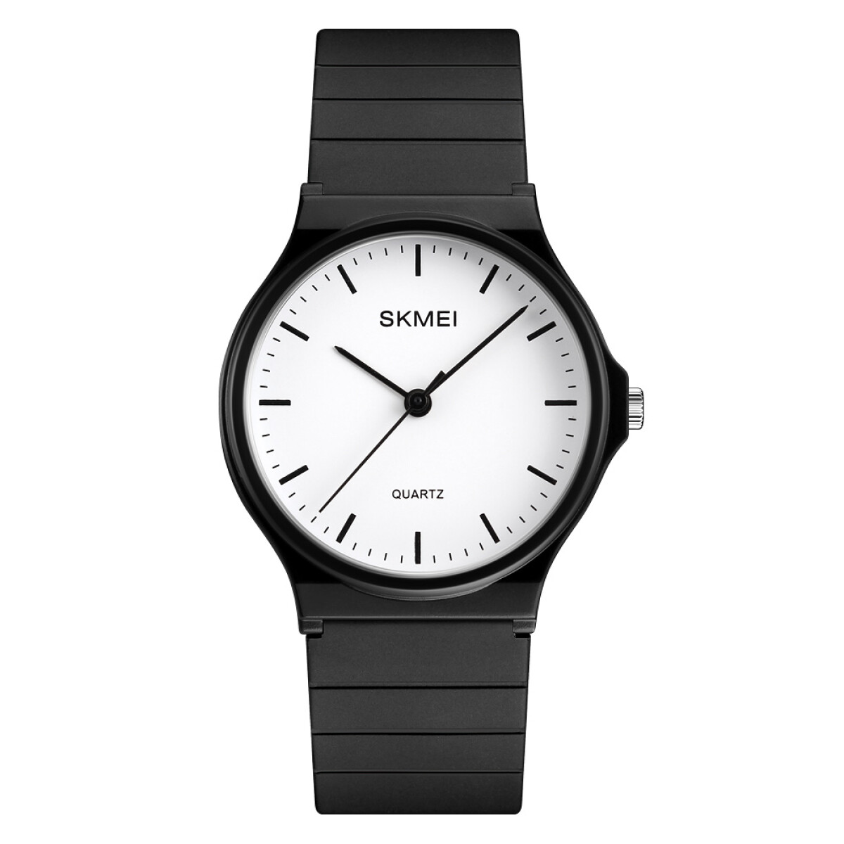 Reloj Skmei 1419bkwt Negro Con Esfera Blanca 