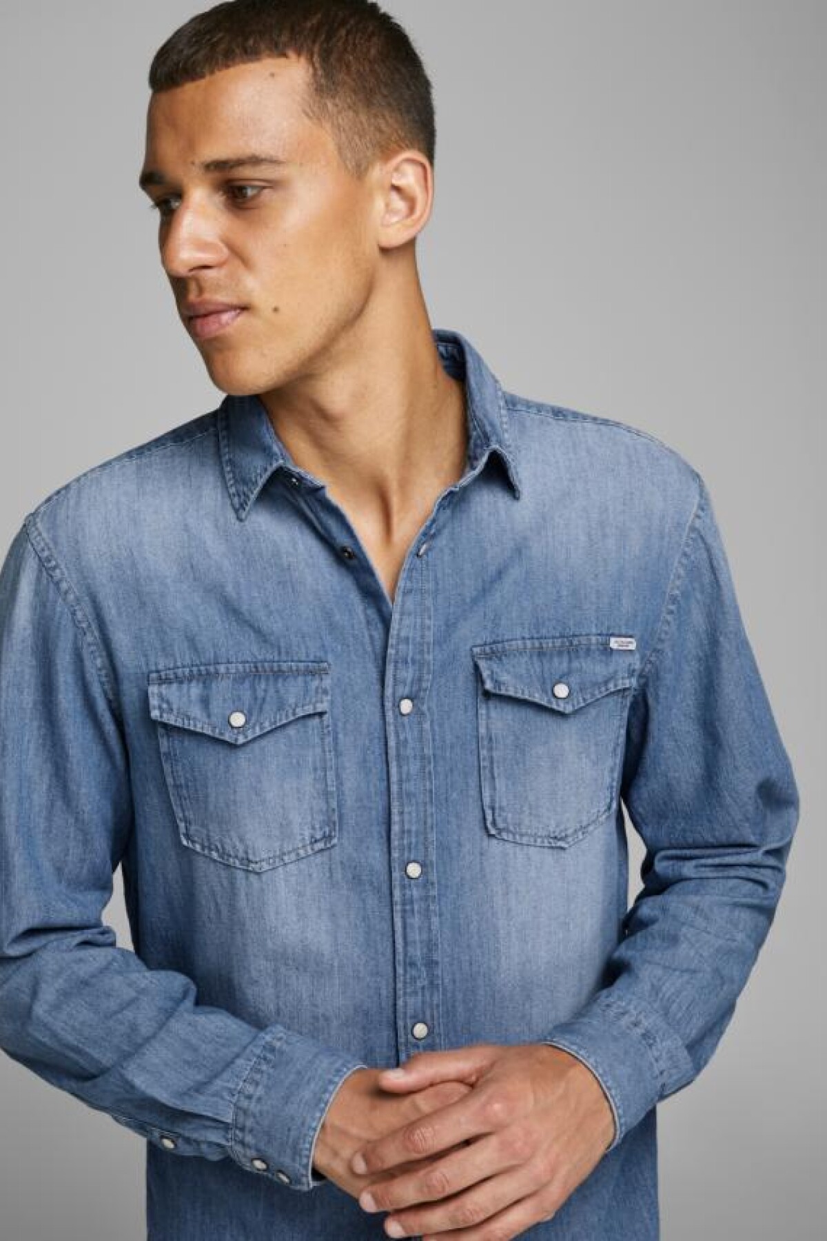 Camisa Sheridan Denim Clásica Medium Blue Denim