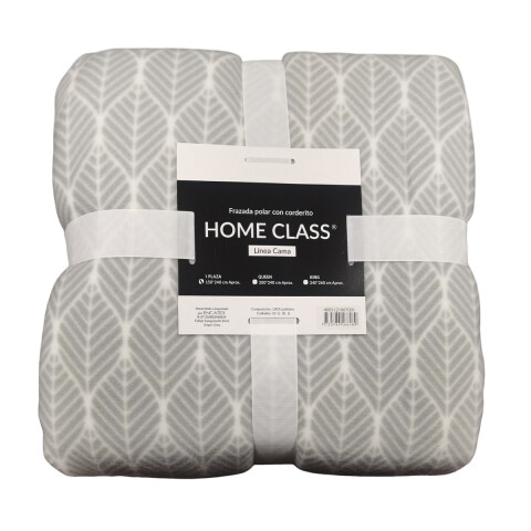 Frazada Corderito 1 Plaza Home Class 150 x 240 cm ARABESCO GRIS
