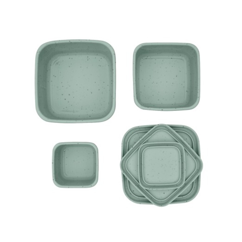 Set x3 tupper silicona KIKKABOO Verde