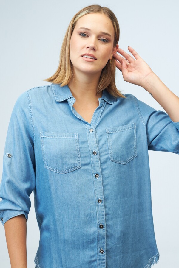 Camisa Tencel Flecos JEAN