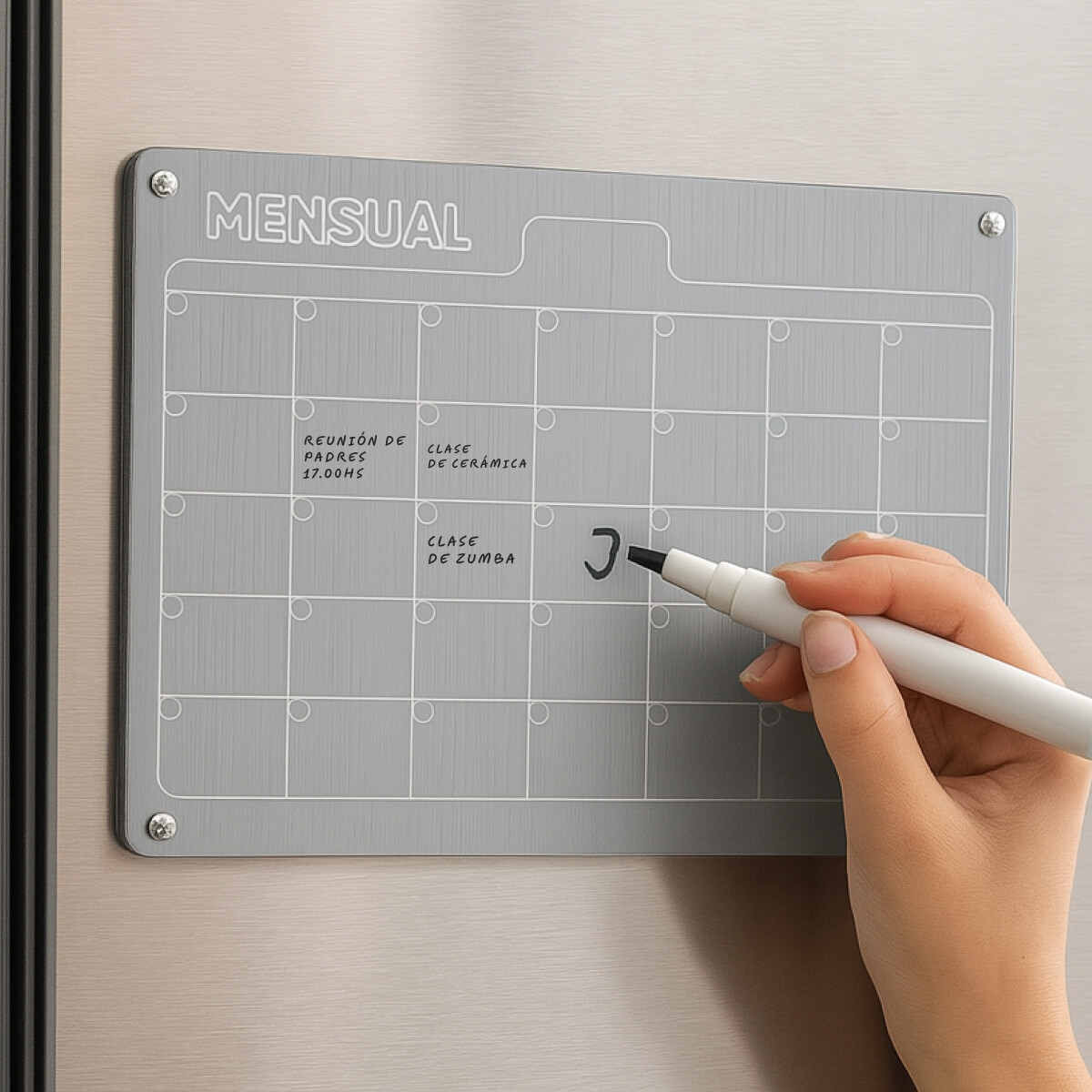 Pizarra planificador magnética acrílica mensual 