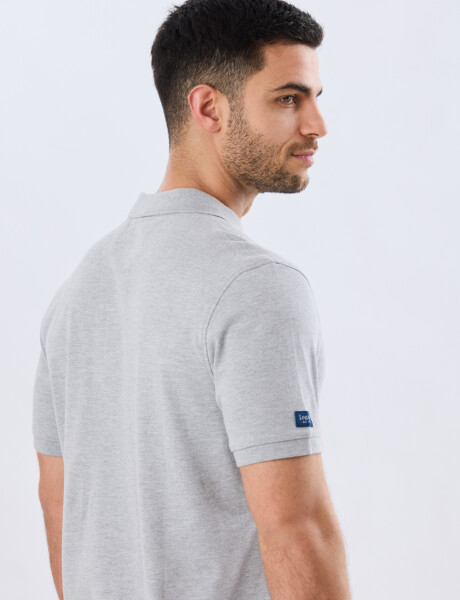 REMERA POLO LISA PIQUÉ Gris