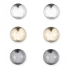 Pe Trio Studs - Slv/Gld/Hem Silver