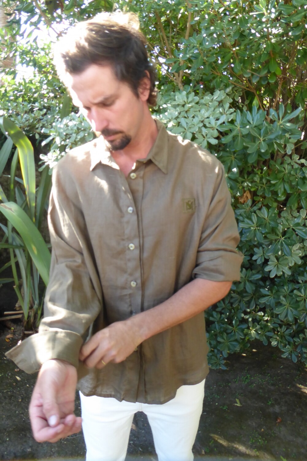 Linen Shirt for Men Verde