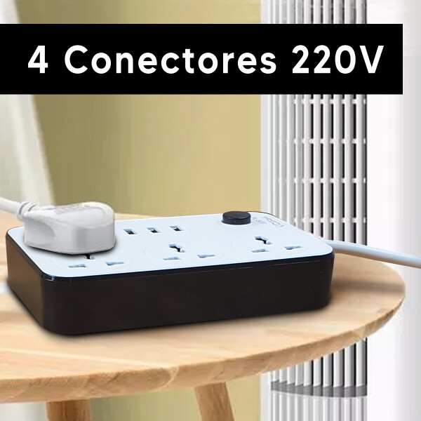 Zapatilla Alargue Adaptador Universal Treqa Pl-503 ZATAPILLA ALARGUE TREQA 3USB PL-503