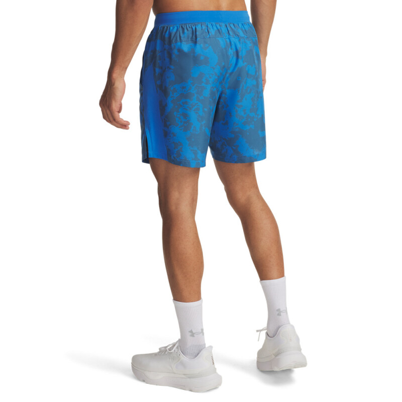 UA LAUNCH 7'' PRINT SHORTS-BLU BLU-402