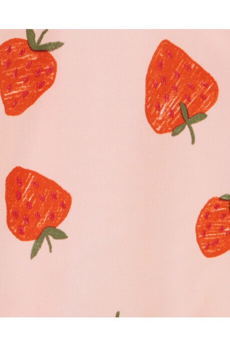 Malla de baño una pieza manga larga con protección UPF 50+ diseño frutillas Malla de baño una pieza manga larga con protección UPF 50+ diseño frutillas