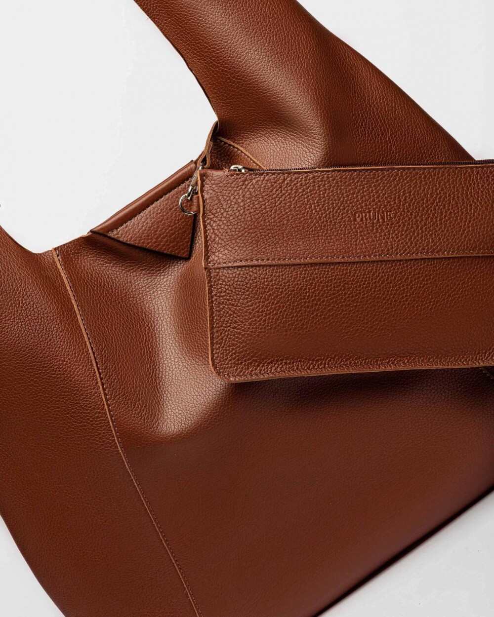 Bolso The Shopping En Cuero Graneado Tabaco
