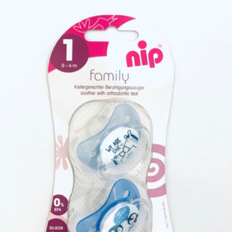 Pack X2 Chupetes Nip Family Silicona 0-6 M 001