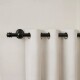 Barrote cortina metal EuroClassic 2,5m + 3 soportes NEGRO