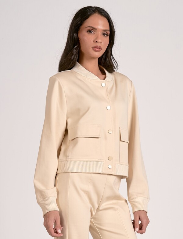 Chaqueta Bomber BEIGE CLARO