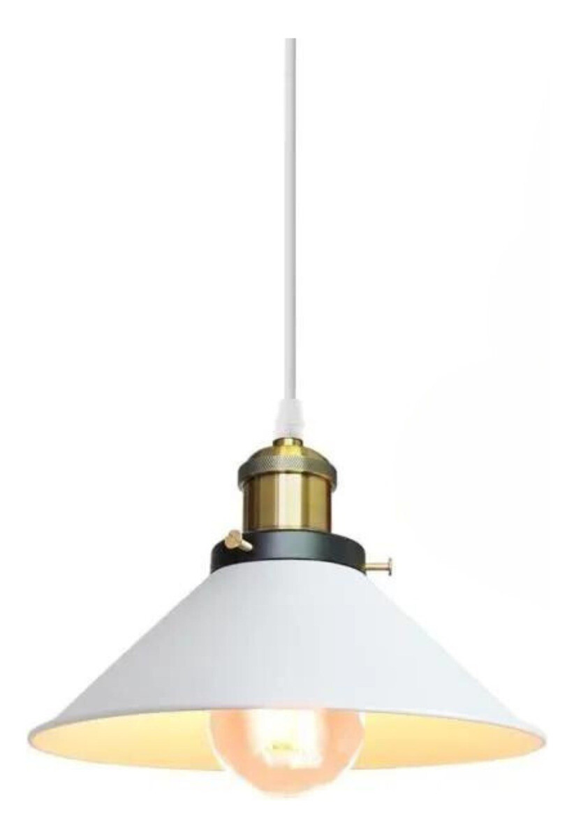 Lampara Colgante Industrial Vintage Nueva York - Blanco 