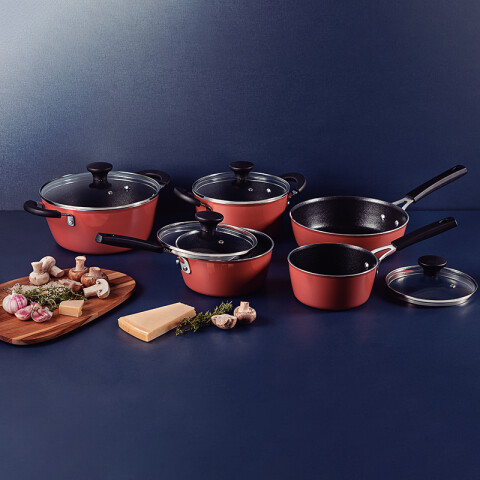 Batería de cocina cobre rosa 5 piezas "GLENZ" TR5481