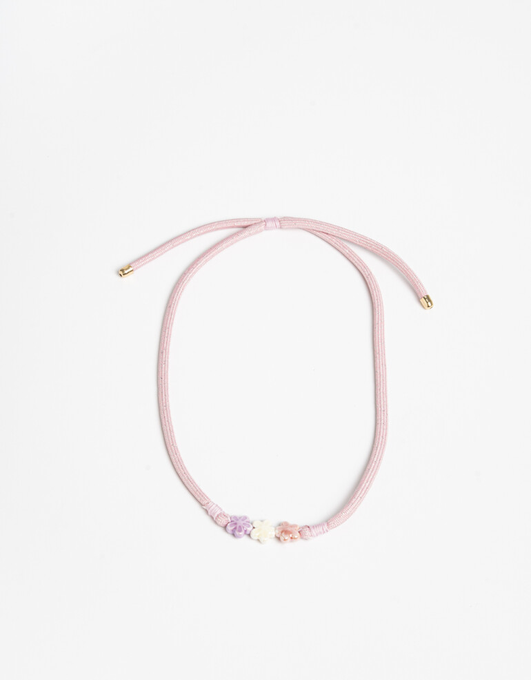 Collares Cortos Color Collar Para Niñas Flores Cerámica - Combinacion Multicolor