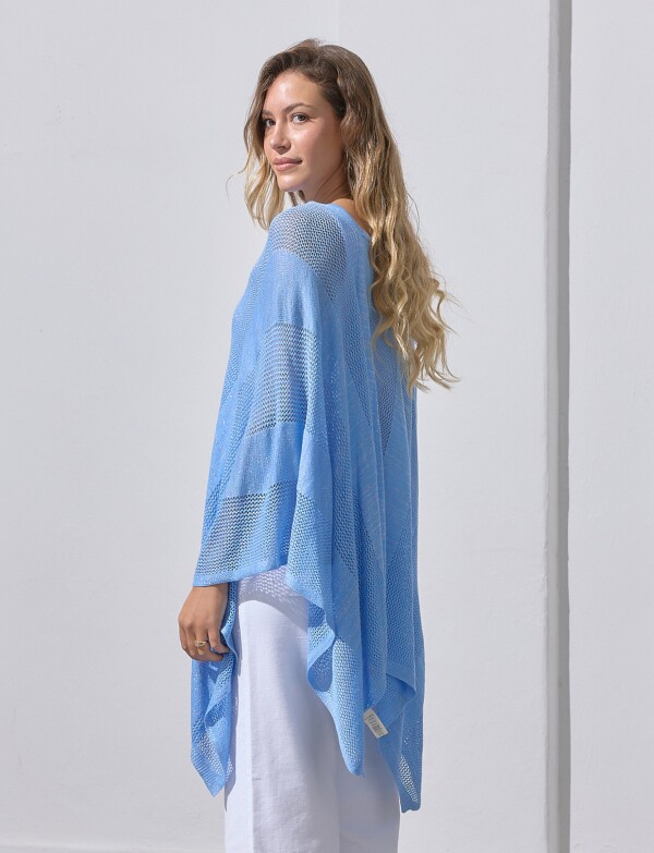 Poncho Lurex CELESTE