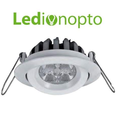 Lámpara Led Ledion Embutir 15w 3000k Aro Blanco 38° 001