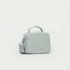 Mini Bag Rubber En Efecto Cuero Celeste