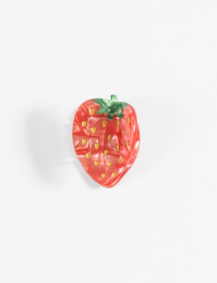 Broche frutilla - rojo 