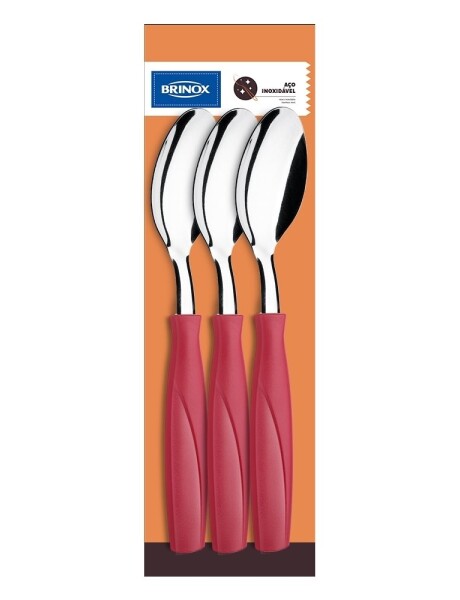 SET 3 CUCHARAS MESA 19CM ITAPARICA ROJO BRINOX SET 3 CUCHARAS MESA 19CM ITAPARICA ROJO BRINOX