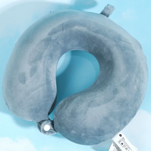 Almohada De Viaje De Espuma Viscoelástica - Soft - Gris Almohada De Viaje De Espuma Viscoelástica - Soft - Gris