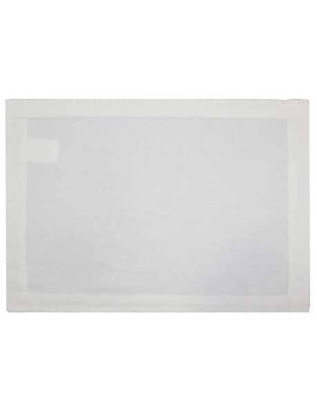 INDIVIDUAL ALGODÓN 35X45CM BLANCO INDIVIDUAL ALGODÓN 35X45CM BLANCO