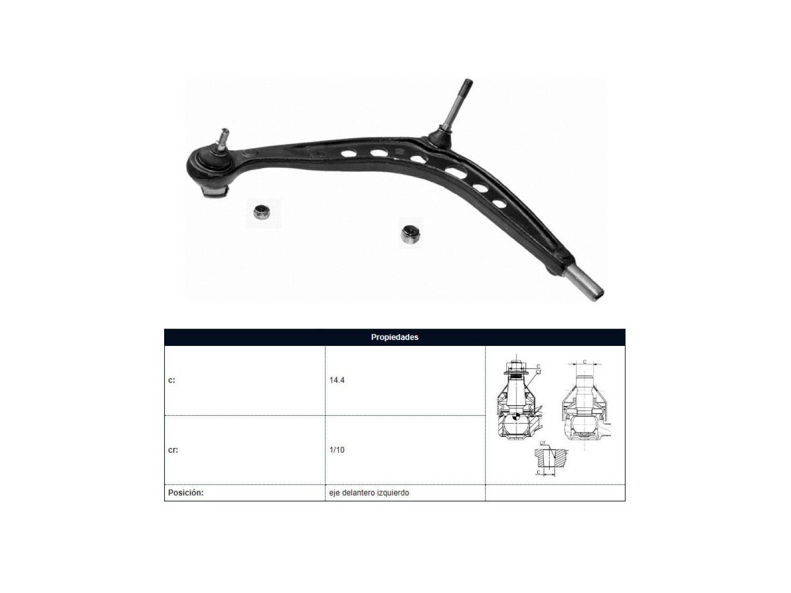 Parilla De Susp Del BMW 320I (E36)/325I (E36)/318I (E36)/318Tds (E36)/323I (E36)/316I (E36) 90-00 Izq 
