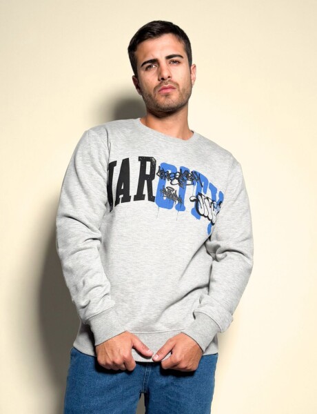 Buzo cuello a la base estampado Rami Gris