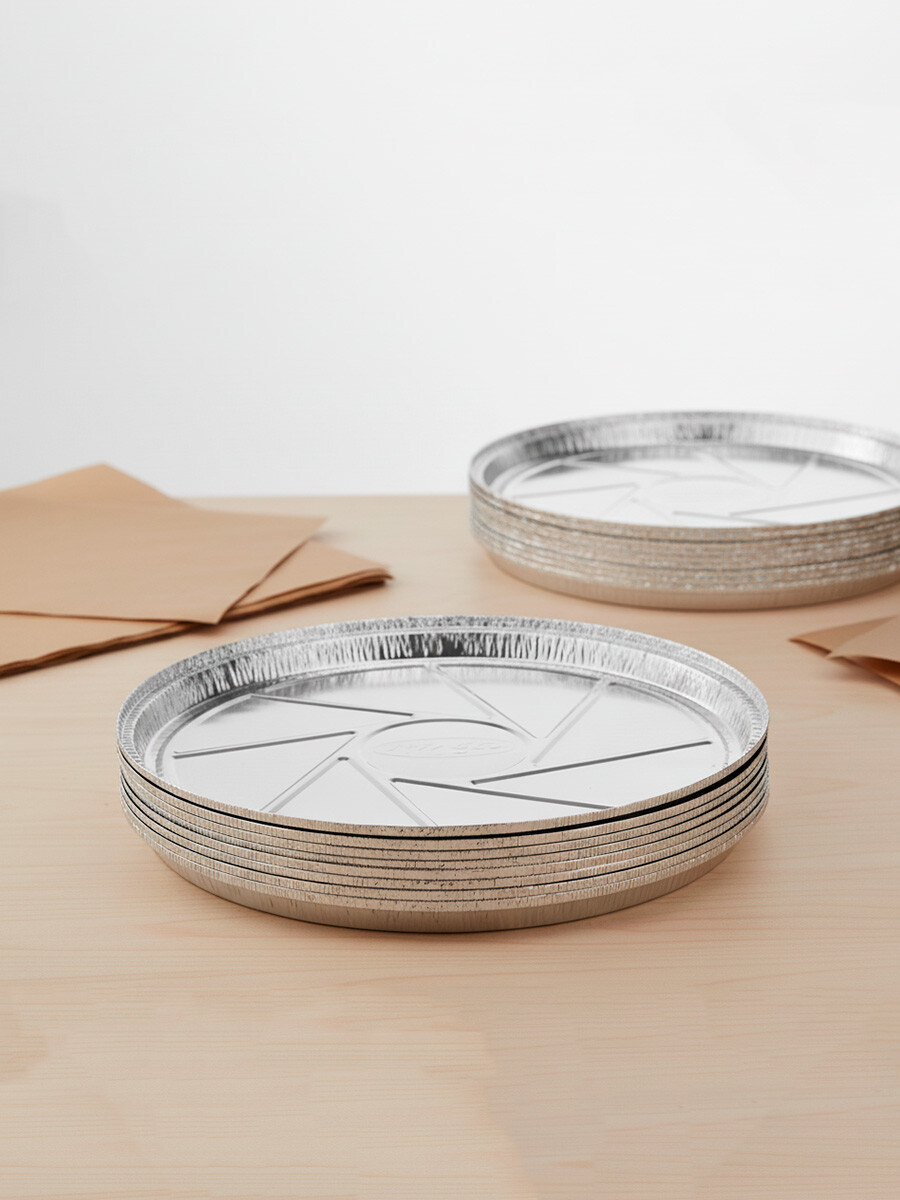 BANDEJA ALUMINIO PARA PIZZA plateado