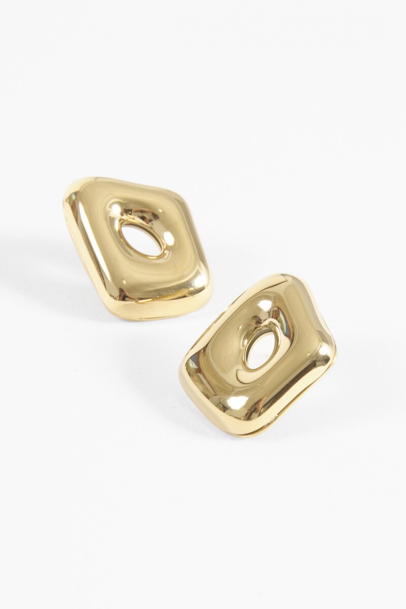 Caravanas acero irregular dorado
