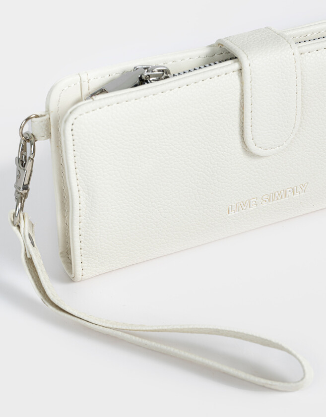 Ficheros Billetera Fichero Con Pouch - Blanco Crudo