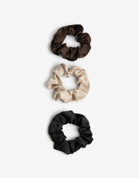Skunzies Lisas Set De Scrunchies - Combinacion Tricolor